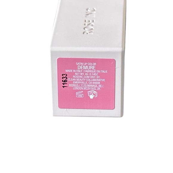 Rose Inc Satin Lip Color Refillable Hydrating Lipstick Demure Cool Blush NEW - Picture 3 of 6